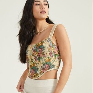 COPY - ACOA - Floral Tapestry Corset Top